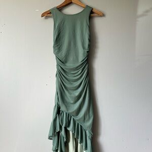 Elegant Green Sleeveless Dress